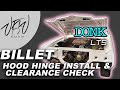 Billet Hood Hinge Install and Clearance Check - LT5 Donk
