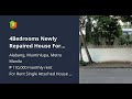 4Bedrooms Newly Repaired House For Rent