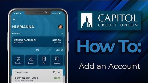 How To: Add an External Account