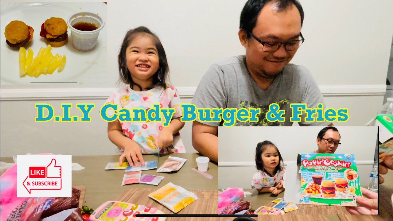 DIY Candy Burgers and Fries by Sofia & Daddy 🍔🍟 - YouTube