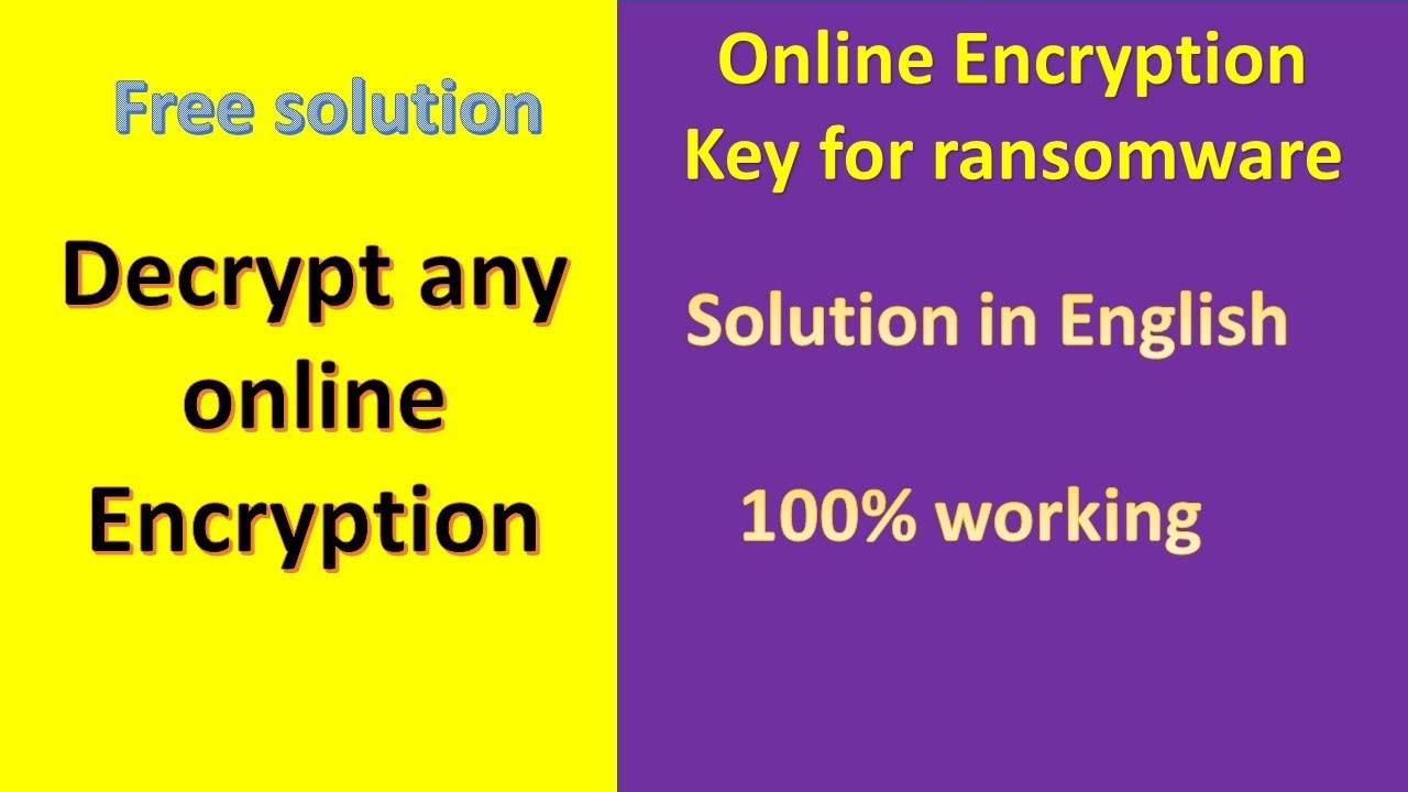 help_decrypt คือ  2022  How to decrypt any ransomware online encryption key