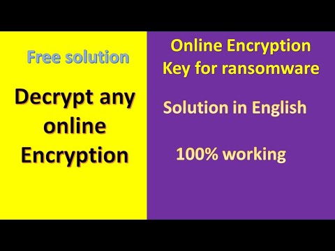 How to decrypt any ransomware online encryption key