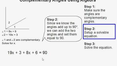 How to Find the Measure of Complementary Angles Using Algebra