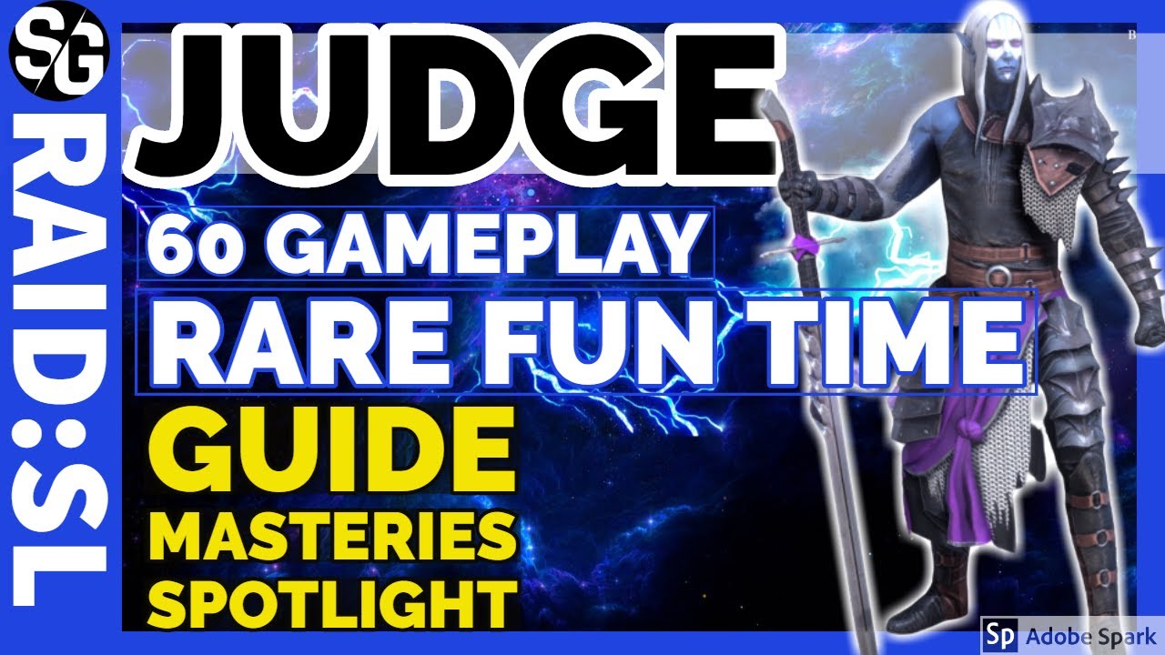 Raid Shadow Legends Judge Rare Lvl 60 Review Masteries Gameplay Youtube