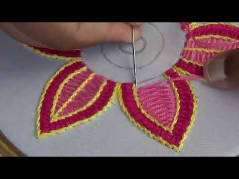 Видео: Hand Embroidery | Fantasy Flower Stitch | Bordado Fantasía | Hand Embroidery Tutorial For Beginners