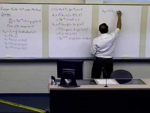 Chapter 08.04: Lesson: Runge Kutta 4th Order Method: Example Part 1 of 2