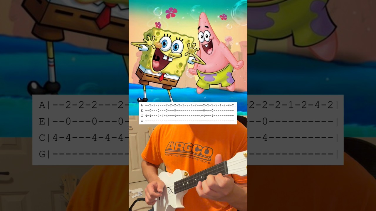 SpongeBob Closing Theme - Ukulele Tutorial #shorts