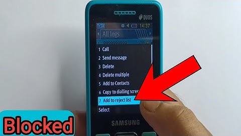 How to Add or Remove Blacklist Number Samsung Keypad Mobile