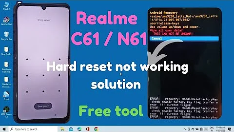 Realme C61 hard reset not showing || All spd cpu hard reset solution