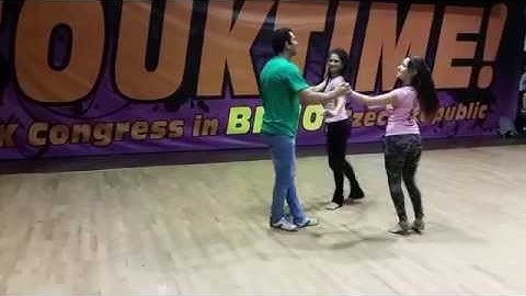 ZoukTime 2014 - Rodrigo & Pavla & Olaya - Zouk with 2 ledies