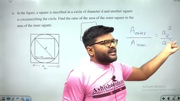 In the figure, a square is inscribed in a circle of diameter d and another square is circumscribing