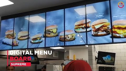 Digital Menu Board | Supreme | Design Templates | Khazina Digital at Players Bury Outlet