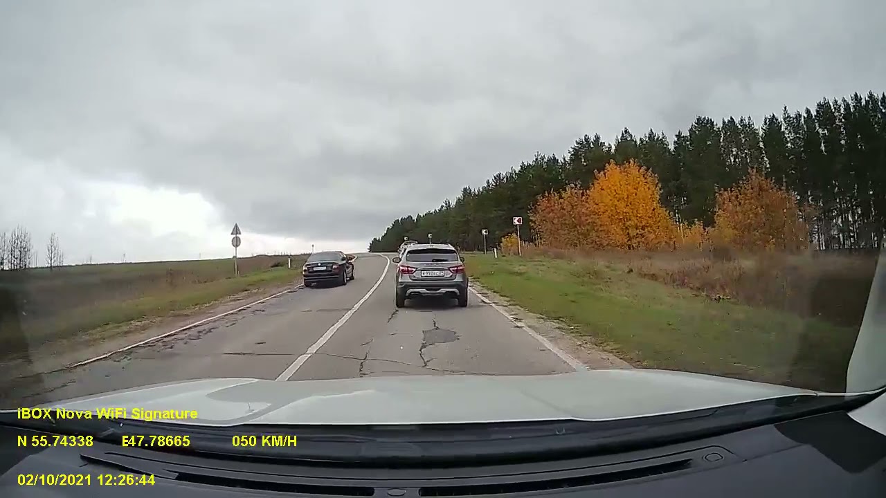 Выезд на встречку К834УУ 21 - YouTube