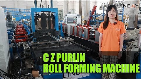【Purlin】Linbay- C Z roll forming machine with flying cut and punch