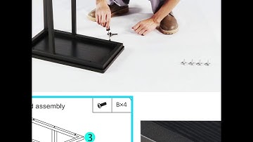 Assembly of VECELO Sofa Snake Side End C-Table Black/Brown