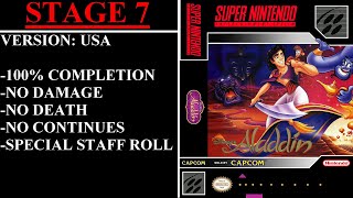 Disney's Aladdin [USA] (Super Nintendo) - (Stage 7 - Final Battle | 100% Completion | Ending)