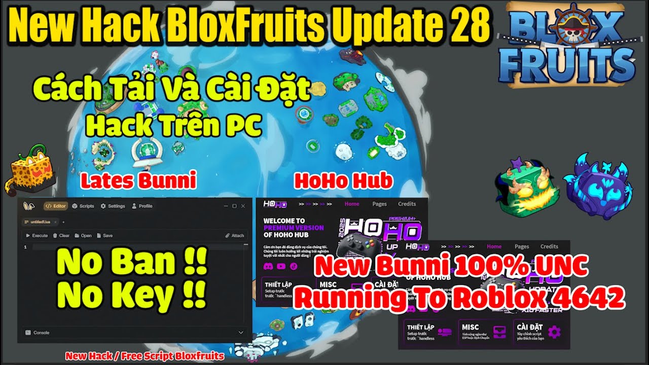 B.l.o.x Fruit New Client Hack Bunni Trên Pc Mới Nhất ( HoHo Hub ) [Auto Fram Boss Raid And More!]