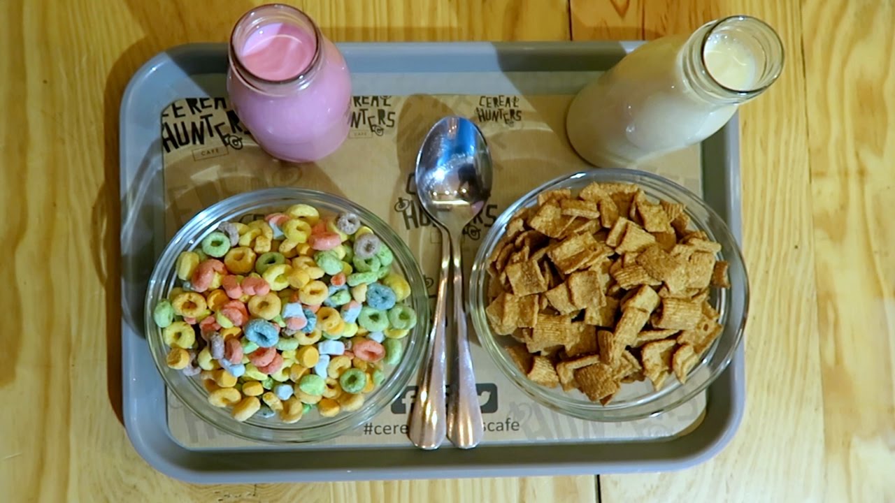 UNA CAFETERÍA DE CEREALES AMERICANOS