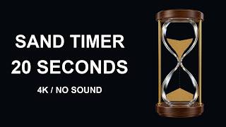 Hourglass Sand Timer - 20 Seconds - 4K No Sound
