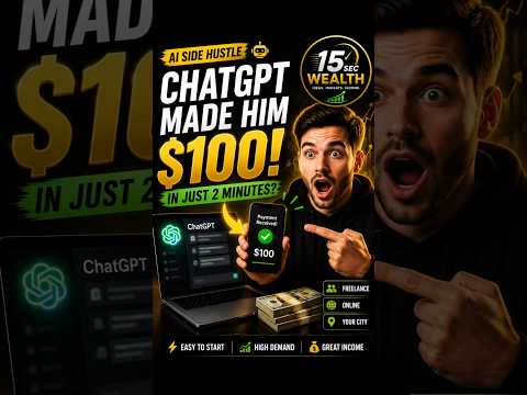 Thumbnail for This AI Side Hustle Pays $100 in Minutes 💰