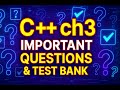 حل أسئلة مهمة جدا على Chapter 3 حل أسئلة مهمة جدا على Chapter 3