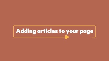 How to add articles to your page. A tutorial to help you edit your Journo Portfolio website.