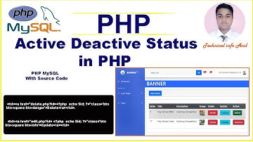 PHP MySQL ACTIVE  DEACTIVE  &  LIST SHOW | HINDI
