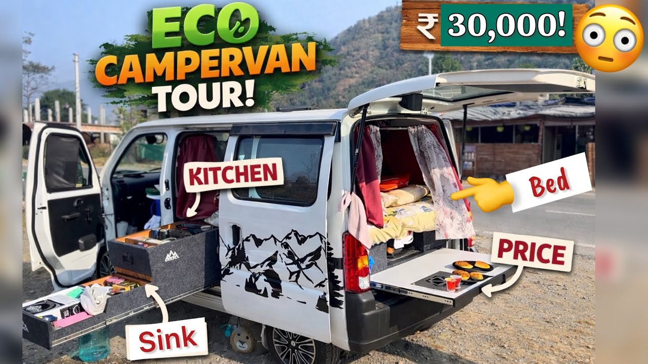 “₹30,000 Eco Caravan Setup in India | Full Cost 💰😍 ||ऐसा setup नहीं देखा होगा 😍🚗 #campervantour 