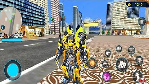 Bumblebee Multiple Transformation Jet Robot Car Game Gangstar #8 - Android Gameplay