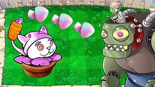 Hypno Cattail Vs All Zombies Vs Giga Gargantuar Vs Dr. Zomboss - Plants vs Zombies Hypno Mod