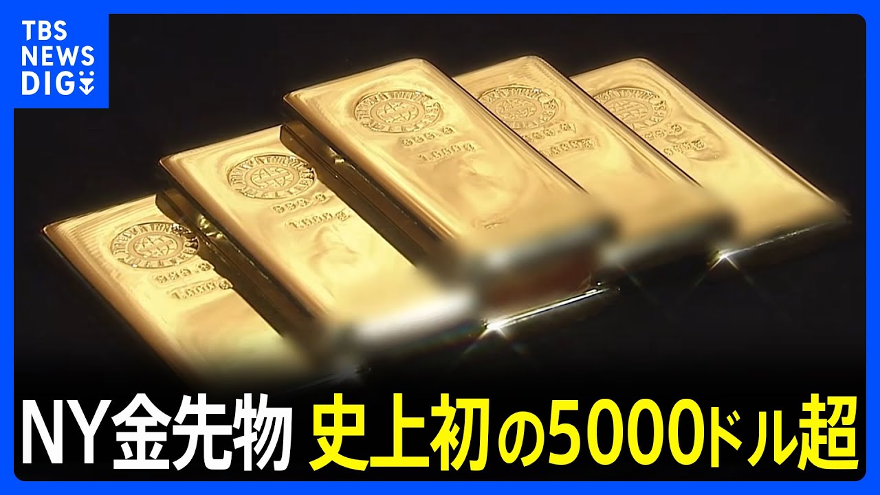 NY金先物 初めて5000ドル超える　グリーンランド領有めぐる対立や中東情勢の悪化で地政学リスク意識｜TBS NEWS DIG