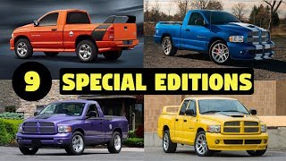9 Special & Limited Edition Dodge Ram 1500 Pickup Trucks - RARE!