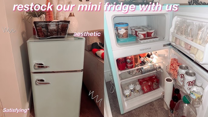 Restock my mini fridge with me #asmr 