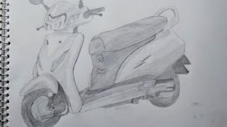 How To Draw A Scooty ||With A Pencil||Shivam Kumar.