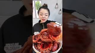 Seafood Mukbang - ASMR Eating Deniz ahtapot yengeç ve istiridye gibi deniz ürünl_Full-HD
