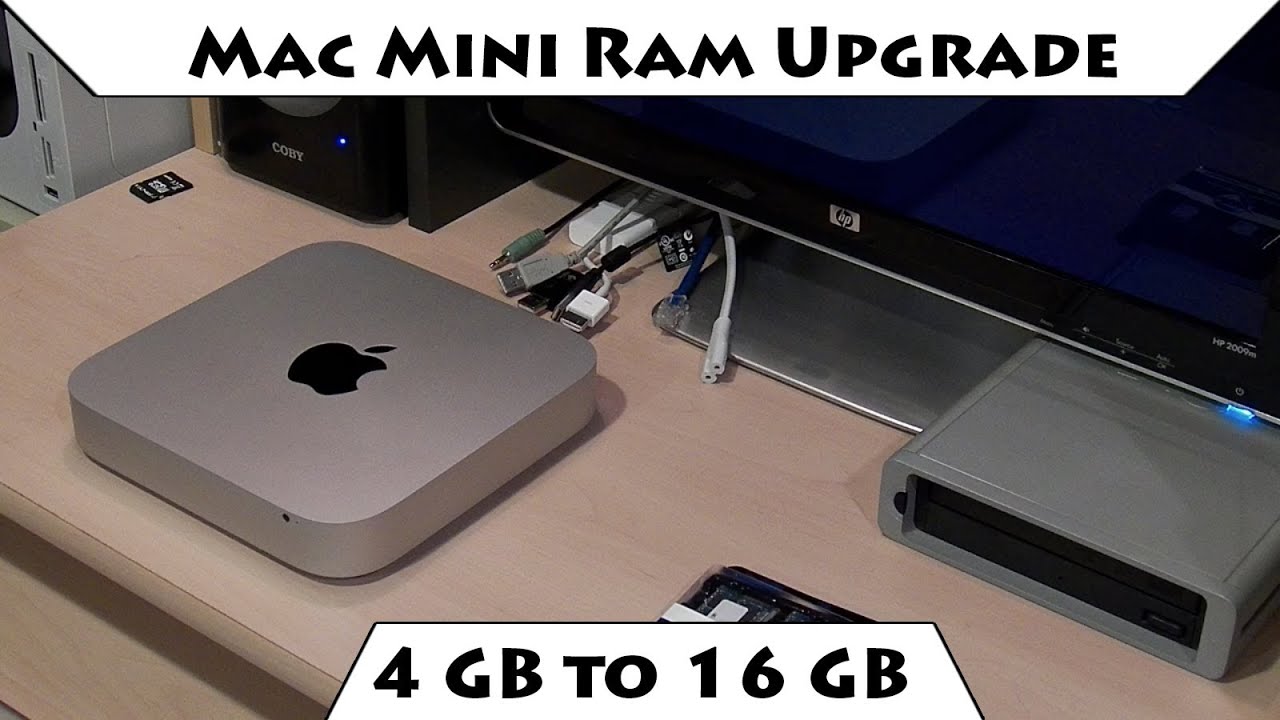 Mac Mini Ram Upgrade Tutorial 4 GB to 16 GB YouTube