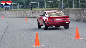 Ported Mazda RX-7 SA on Slalom Track!