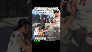 Ryan Garcia kept FLIRTING with Amanda at Wendy Ortiz's car wash... ❤️🩹🤭 #shorts #short #ytshorts