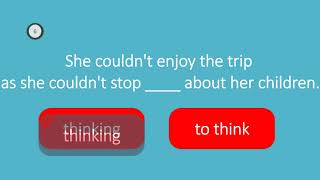 grammar test : stop try regret 3