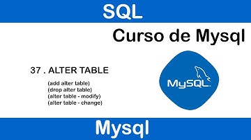 Curso de MySQL #37 II Alterar tablas - (alter table - add - drop - modify - change)