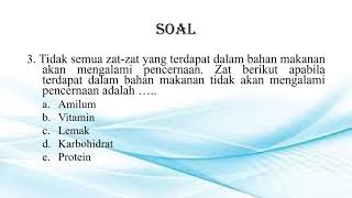 Soal Dan Pembahasan Pencernaan Makanan Kelas XI