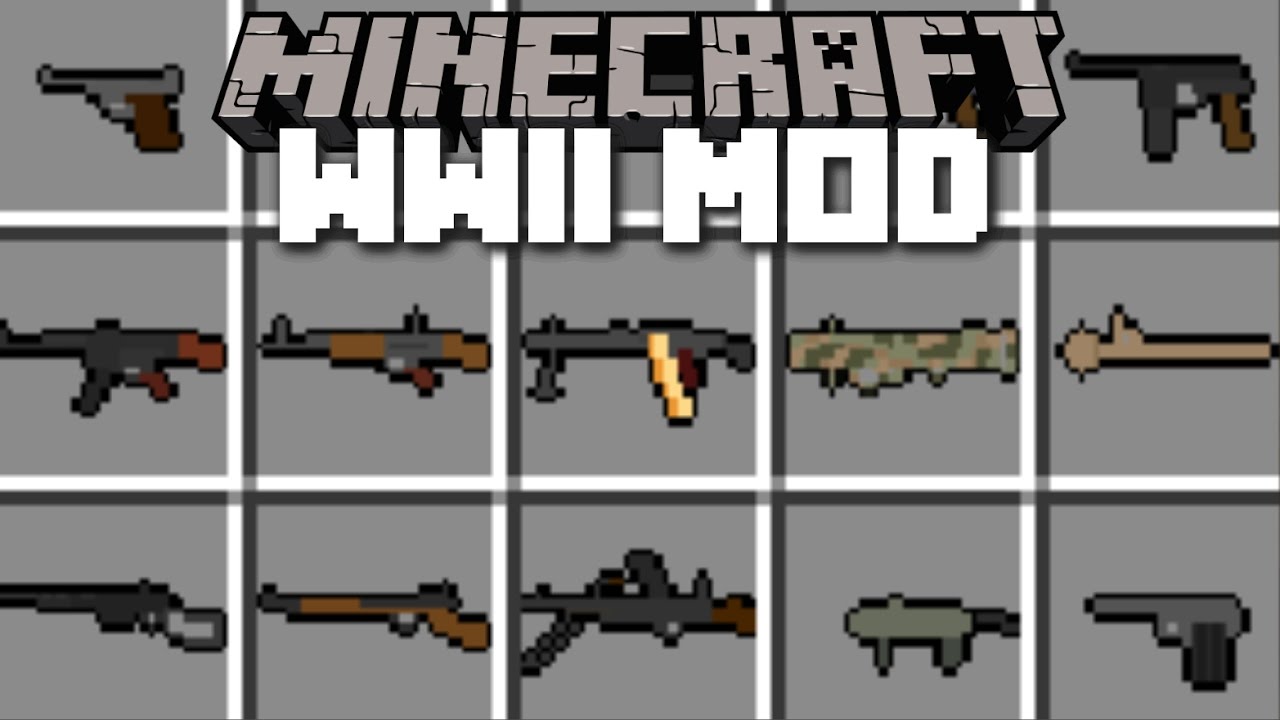 Minecraft World War 2 Mod Fight Zombie Apocalypse Battles And War Against Your Enemies Minecraft Youtube