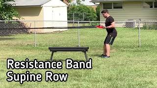Resistance Band Supine Row