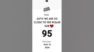 GUYS WE ARE SO CLOSE TO 100 please sub ❤