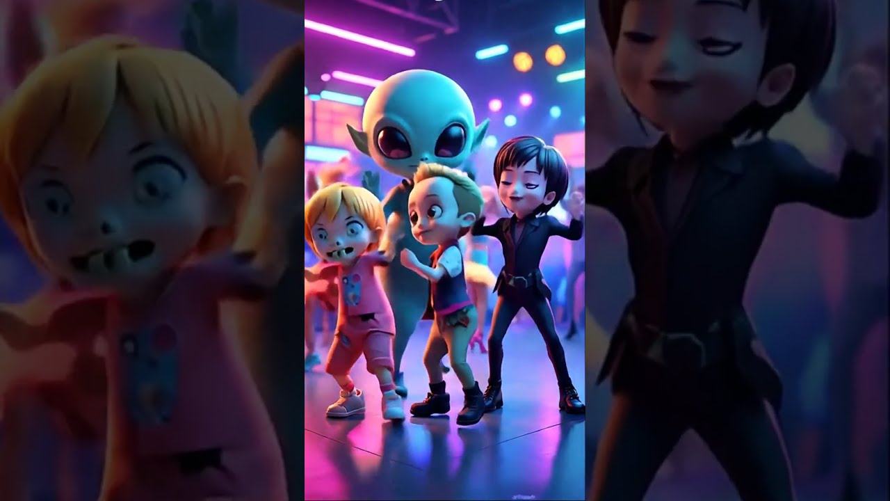 Cute zombie alien vampire dance 