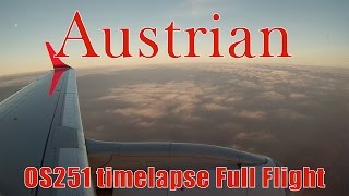 Austrian Airlines Embraer 195 timelapse from Graz to Frankfurt | OS251