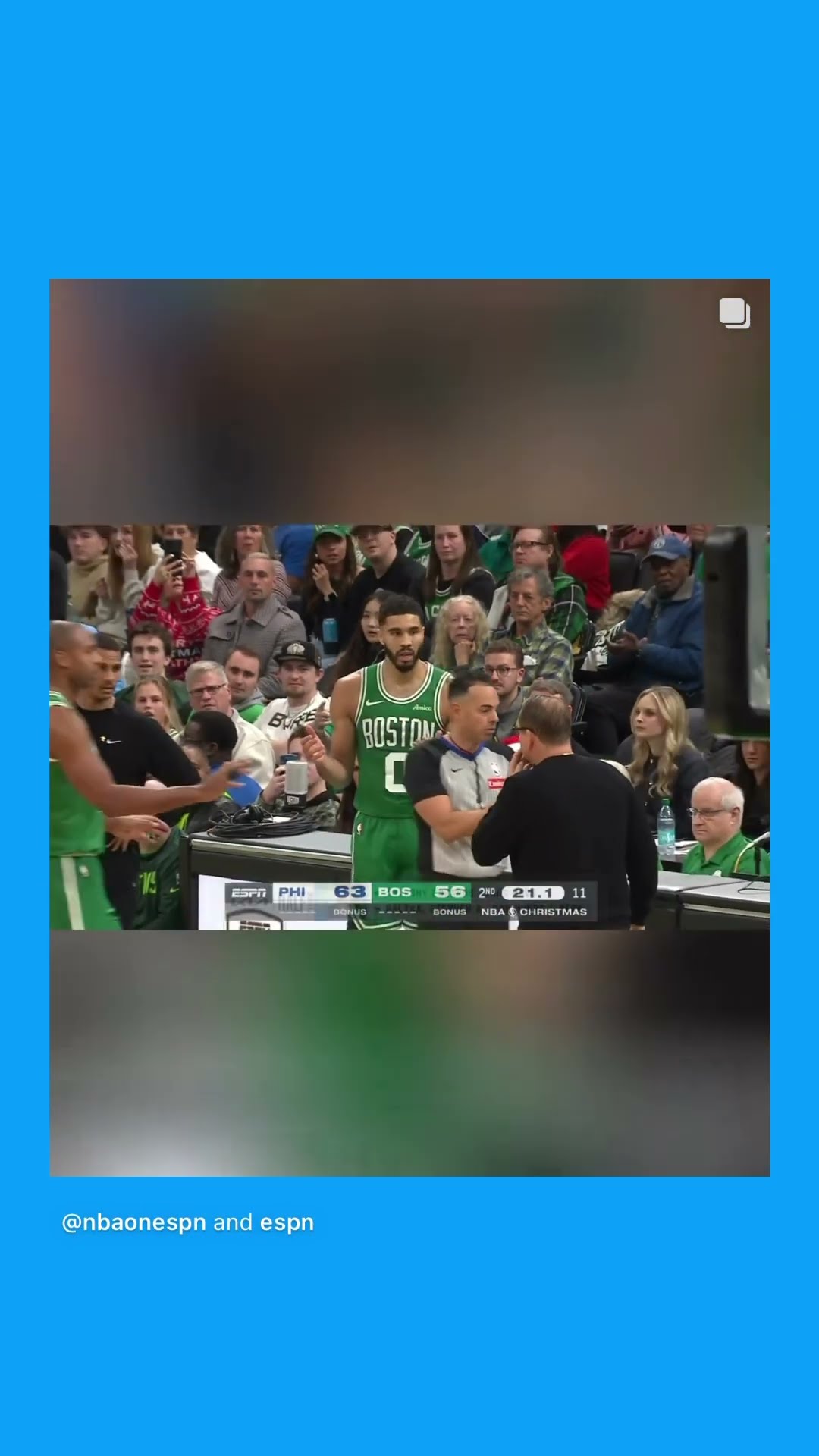 He wanted him to get a tech #hoodnews #joelembiid #jaysontatum #76ers #celtics #basketball #referee