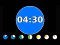 4 Minute 30 Second Visual Timer (270 Seconds) | Color Changing Countdown Timer