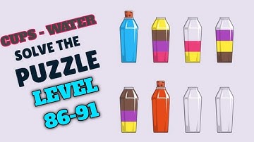cups water sort puzzle FHD1080 From Level 86-91