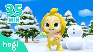 Winter Snow Fight Learn Colors with Hogi | Colors for Kids | Compilation | Pinkfong & Hogi
